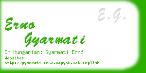 erno gyarmati business card