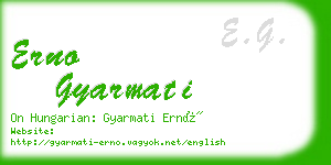 erno gyarmati business card